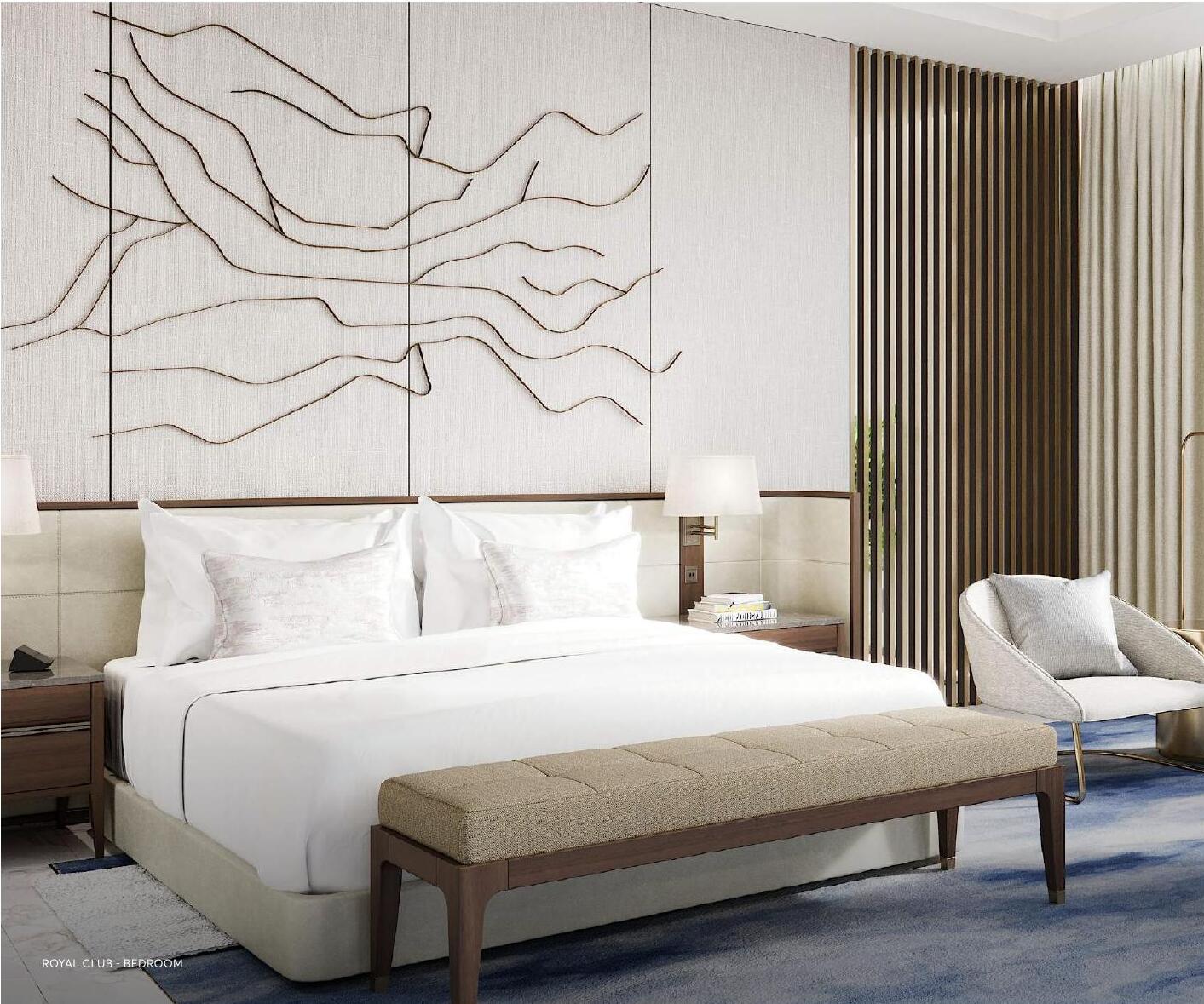 Royal Club King bedroom at Atlantis The Royal