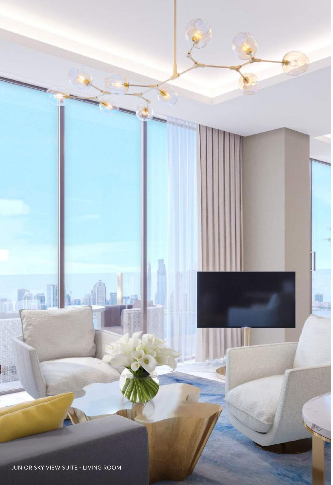 Junior Sky View Suite living room at Atlantis The Royal